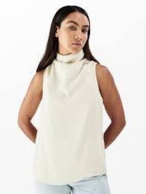 NWT RAG AND BONE Turtleneck Sweater Top iCream Jana Sleeveless Top COWL DRAPE